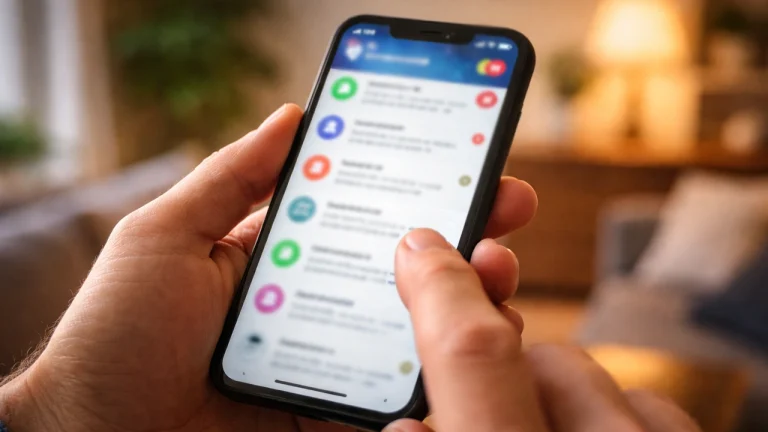 Schermo di smartphone con notifiche di messaggi su pronostici calcio in tempo reale