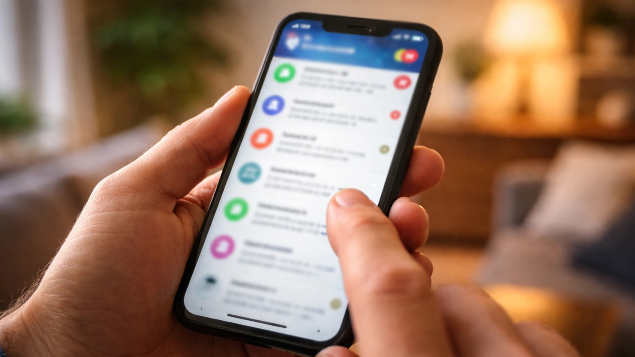 Schermo di smartphone con notifiche di messaggi su pronostici calcio in tempo reale