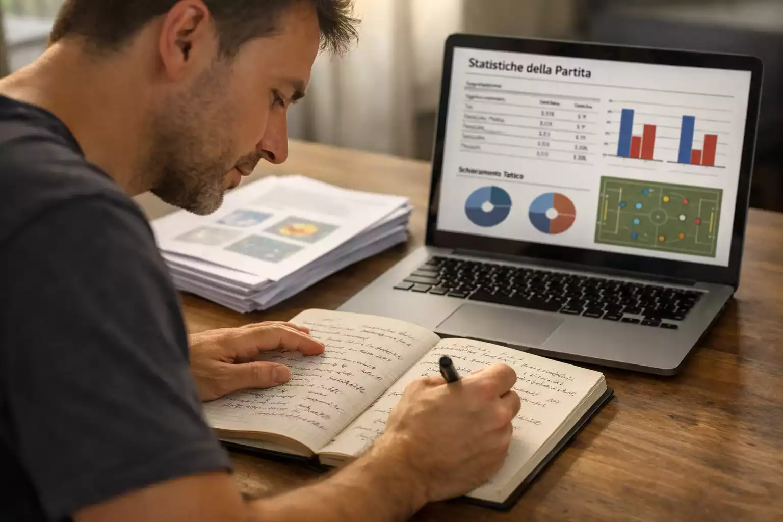 Scommettitore che integra pronostici nella propria analisi