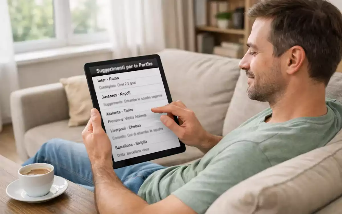 Persona risparmia tempo usando schedine già pronte