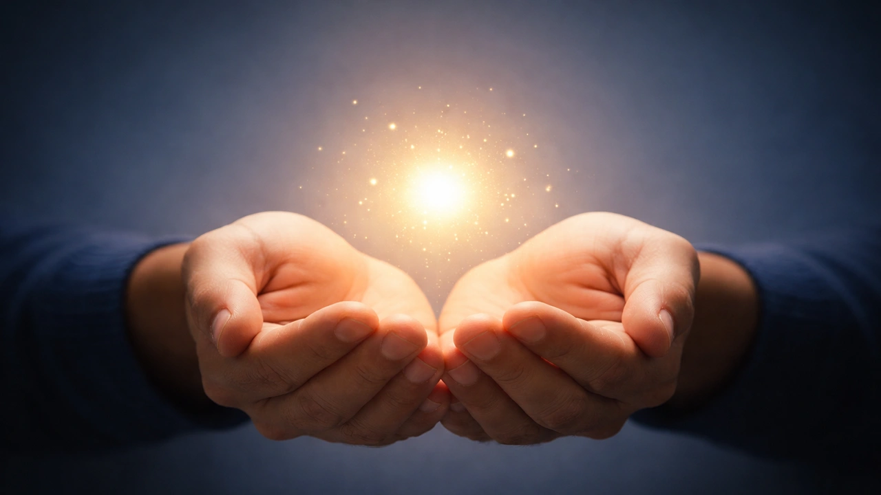 Mani aperte con un simbolo di protezione che rappresentano supporto e responsabilità